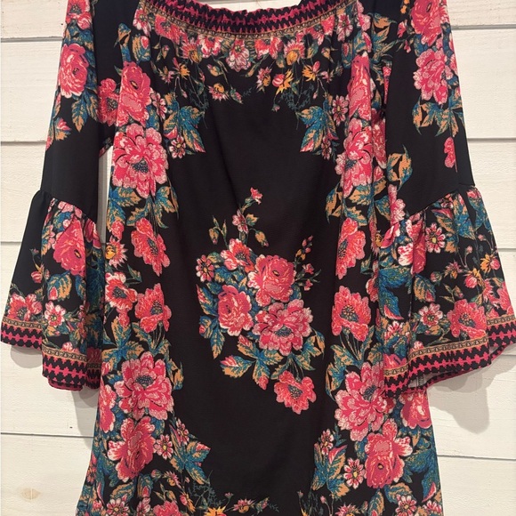 Flying Tomato Floral Black and Pink Women's Dress in size Small - Picture 7 of 15